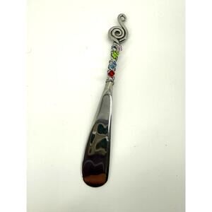 Handmade Beaded Stainless Steel Spreader Butter Knife Wire Wrapped Handle